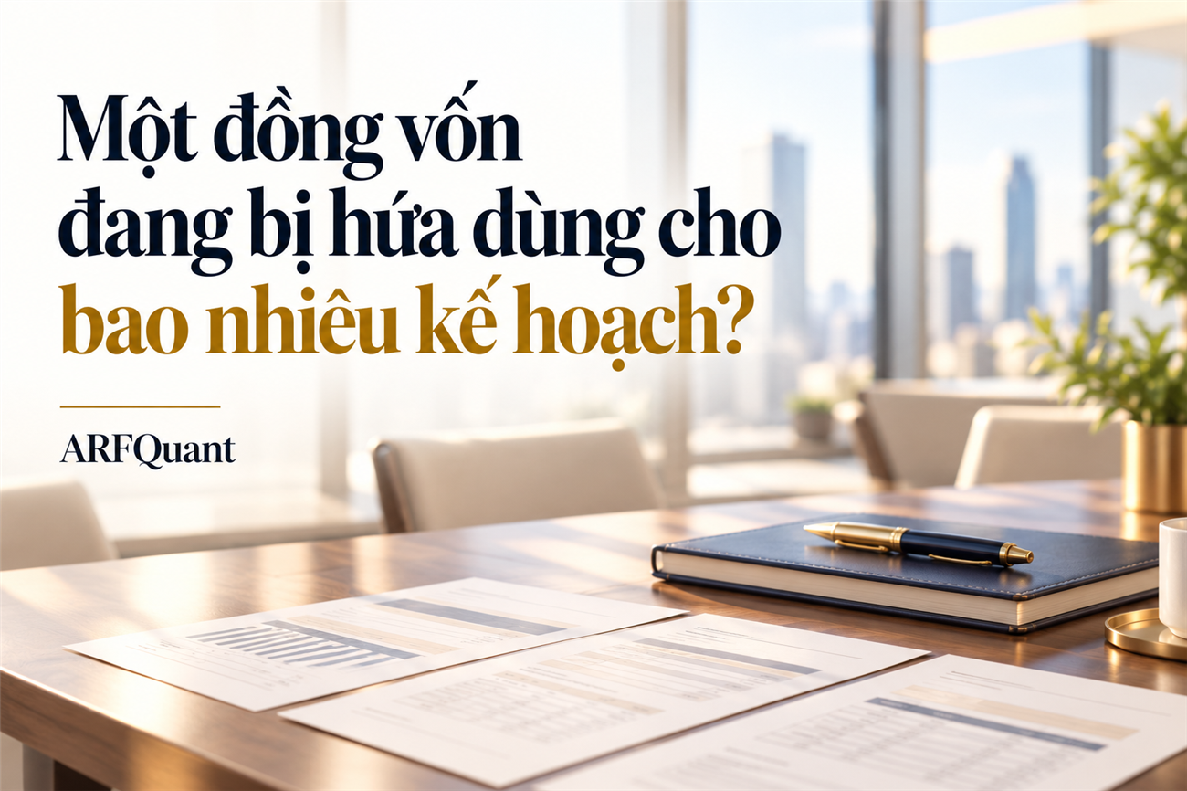 Một đồng vốn đang bị hứa dùng cho bao nhiêu kế hoạch? — ảnh minh họa AI